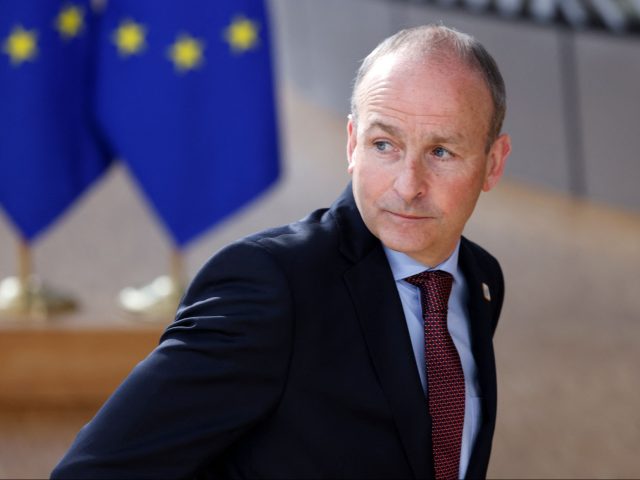 Ireland's Prime Minister Micheal Martin arrives for the second day of a European Union (EU