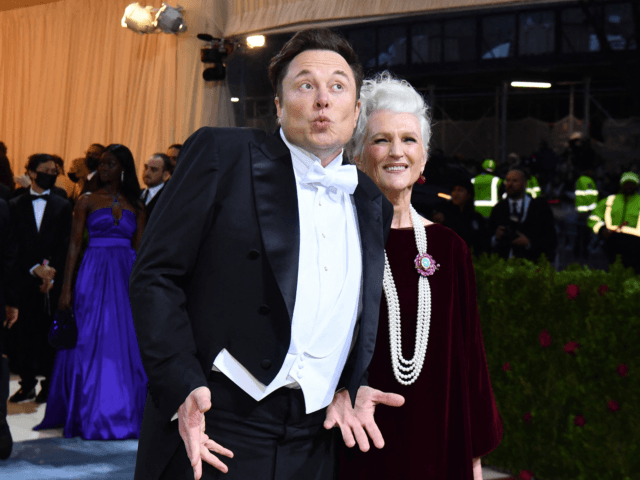 TOPSHOT - CEO, and chief engineer at SpaceX, Elon Musk and his mother, supermodel Maye Musk, arrive for the 2022 Met Gala at the Metropolitan Museum of Art on May 2, 2022, in New York. - The Gala raises money for the Metropolitan Museum of Art's Costume Institute. The Gala's …