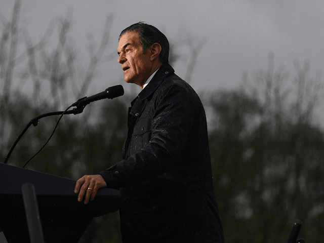 Pennsylvania Republican U.S. Senate candidate Dr. Mehmet Oz speaks at a rally in support o