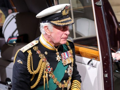 Britain's Prince Charles, Prince of Wales, arrives at the Sovereign's Entrance o