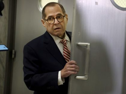 House Judiciary Committee Chairman Rep. Jerry Nadler (D-NY) speaks to reporters outside of a closed door meeting with Former White House counsel Don McGahn and the House Judiciary Committee in the Rayburn House Office Building on June 04, 2021 in Washington, DC. Don McGahn, a witness in special counsel Robert …