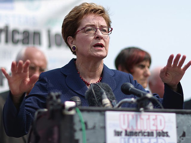 WASHINGTON, DC - JUNE 10: Rep. Marcy Kaptur (D-OH) (C) and fellow Democratic members of Co