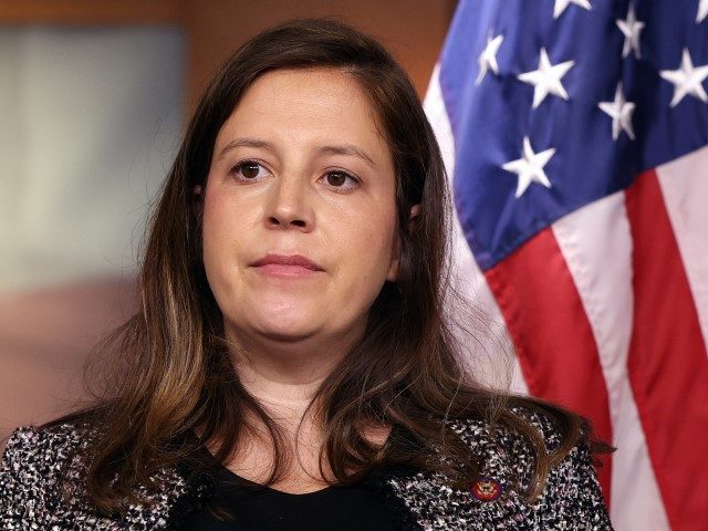 WASHINGTON, DC - JUNE 29: U.S. Rep. Elise Stefanik (R-NY) attends a press briefing following a House Republican conference meeting at the U.S. Capitol on June 29, 2021 in Washington, D.C. The House Republicans said they are going to investigate the origins of the coronavirus.