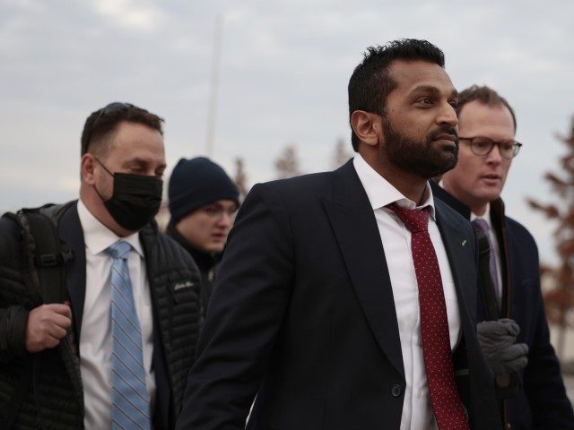 WASHINGTON, DC - DECEMBER 09: Kash Patel, a former chief of staff to then-acting Secretary of Defense Christopher Miller, is followed by reporters as he departs from a deposition meeting on Capitol Hill with the House select committee investigating the January 6th attack, on December 09, 2021 in Washington, DC. …