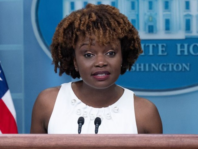 inflation - Principal Deputy Press Secretary Karine Jean-Pierre speaks during a press briefing in the Brady Press Briefing Room of the White House in Washington, DC, May 5, 2022, after it was announced White House Press Secretary Jen Psaki would step down from her role next week and be replaced by Jean-Pierre. (SAUL LOEB/AFP via Getty Images