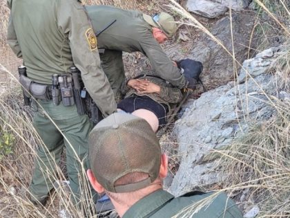 Brian A Terry Border Patrol Station agents rescue an injured migrant woman in the Huachuca mountains. (U.S. Border Patrol/Tucson Sector)