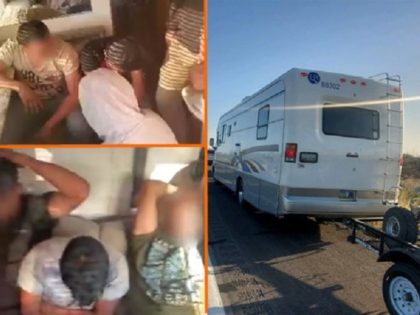 Border Patrol agents found 29 migrants being smuggled in a Holiday Rambler motor home. (U.S. Border Patrol/Tucson Sector)