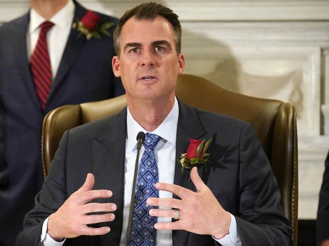 Oklahoma Budget FILE - Oklahoma Gov. Kevin Stitt speaks, April 12, 2022, in Oklahoma City. Republican leaders in the Oklahoma House and Senate have announced an agreement on a $9.8 billion state spending plan. The deal announced Tuesday, May 17, 2022, would be the largest budget in state history, an …