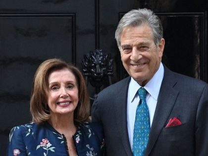 US Speaker of the House, Nancy Pelosi (L) and her husband Paul Pelosi, pose for the media outsise of 10 Downing Street in central London, on September 16, 2021, as she arrives for a meeting with Britain's Prime Minister Boris Johnson. (Photo by JUSTIN TALLIS / AFP) (Photo by JUSTIN …