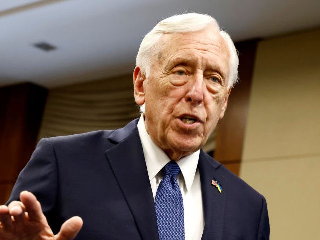 WASHINGTON, DC - APRIL 28: Majority Leader Steny Hoyer speaks during GRAMMYs On The Hill Advocacy Day on Capitol Hill on April 28, 2022 in Washington, DC. (Photo by Paul Morigi/Getty Images for The Recording Academy)
