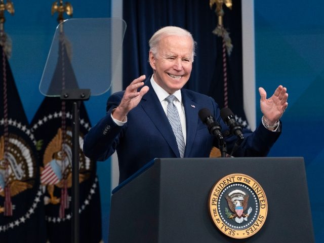 President Joe Biden speaks about inflation in the South Court Auditorium on the White Hous