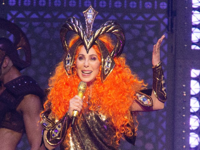 Cher performs in concert during her "Here We Go Again Tour" at The Wells Fargo Center on Saturday, April 20, 2019, in Philadelphia. (Photo by Owen Sweeney/Invision/AP)