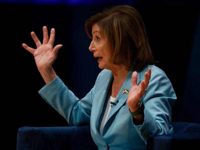 MIAMI BEACH, FLORIDA - MAY 09: U.S. House Speaker Nancy Pelosi (D-CA) speaks during the an