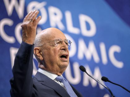 Founder and executive chairman of the World Economic Forum Klaus Schwab delivers remarks at the Congress centre during the World Economic Forum (WEF) annual meeting in Davos on May 23, 2022. (Photo by Fabrice COFFRINI / AFP) (Photo by FABRICE COFFRINI/AFP via Getty Images)