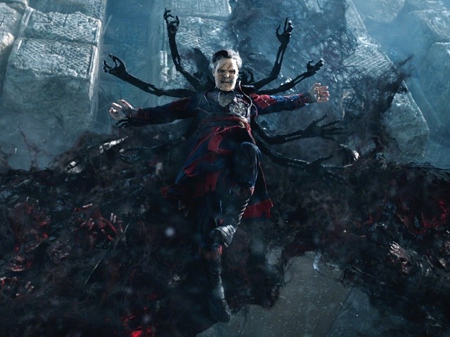 The Benedict Cumberbatch-Elizabeth Olsen Marvel adventure, Doctor Strange in the Multiverse of Madness, is the #1 film in North America, earning $185 million on its debut this weekend, BoxOfficeMojo.com announced Sunday.
