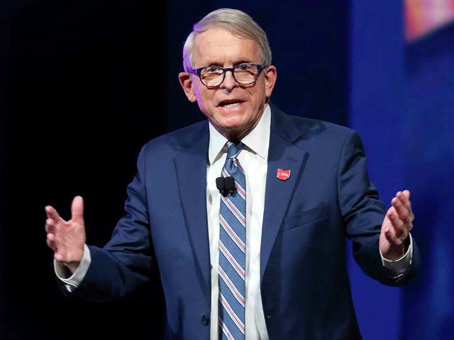 FILE - Ohio Gov. Mike DeWine speaks Jan. 21, 2022, in Newark, Ohio. DeWine won high marks early in the pandemic with his stay-at-home mandates. But now Mike DeWine is facing backlash for those moves from his party's far-right faithful as he runs for a second term. (AP Photo/Paul Vernon, …