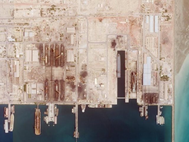 This satellite photo from Planet Labs PBC shows the Iranian Revolutionary Guard's newest s