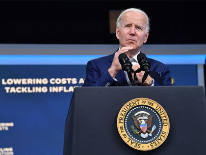 President Joe Biden speaks about his plan to fight inflation and lower costs for working families on May 10, 2022, at the White House. (Nicholas Kamm/Getty Images)