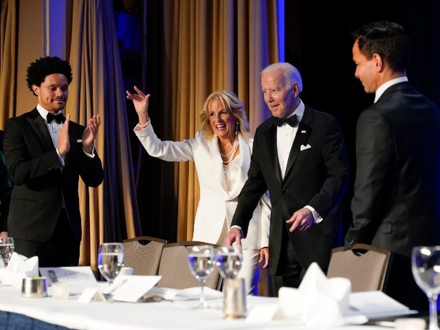 President Joe Biden and first lady Jill Biden arrive at the annual White House Corresponde