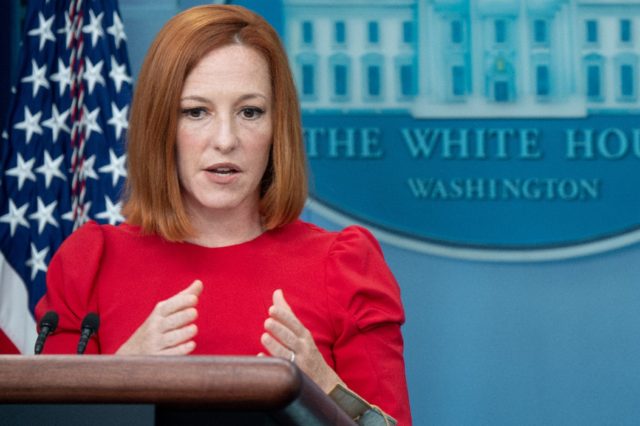 White House Press Secretary Jen Psaki, shown here on May 4, 2022, said judges must be able