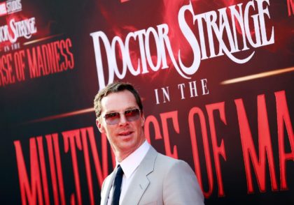 British actor Benedict Cumberbatch arrives for the Los Angeles premiere of "Doctor Strange in the Multiverse of Madness," which held the top box office spot for a second straight week