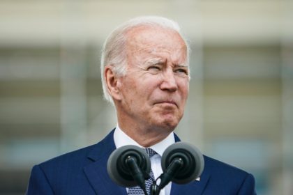 US President Joe Biden delivers remarks during the National Peace Officers' Memorial Service at the US Capitol, where he warned that hate remains 'a stain on the soul of America'
