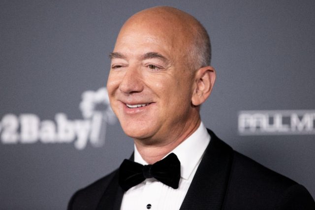 Billionaire Jeff Bezos, pictured in November 2021 criticized US President Joe Biden on Twi