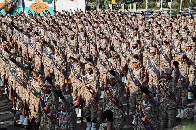 Iran's Islamic Revolutionary Guard Corps (IRGC), like these members shown in a handout pic