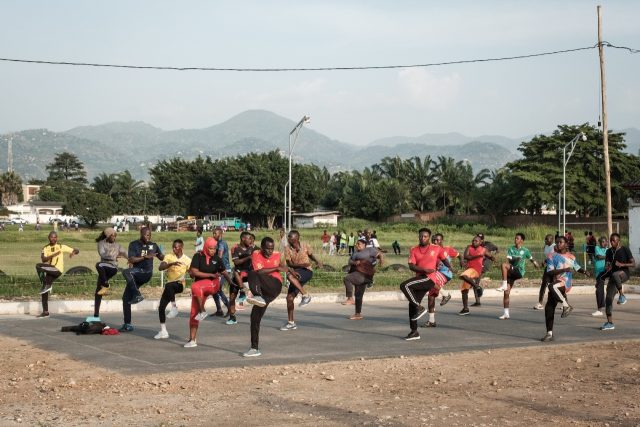 Outdoor exercise clubs are a familiar sight in Burundi's main city of Bujumbura