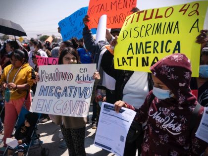 Photos: Migrants Protest Outside U.S. Consulate in Mexico, Demanding Biden End Title 42