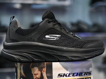 A Skechers shoe on display during the 2022 Bar & Restaurant Expo and World Tea Conference