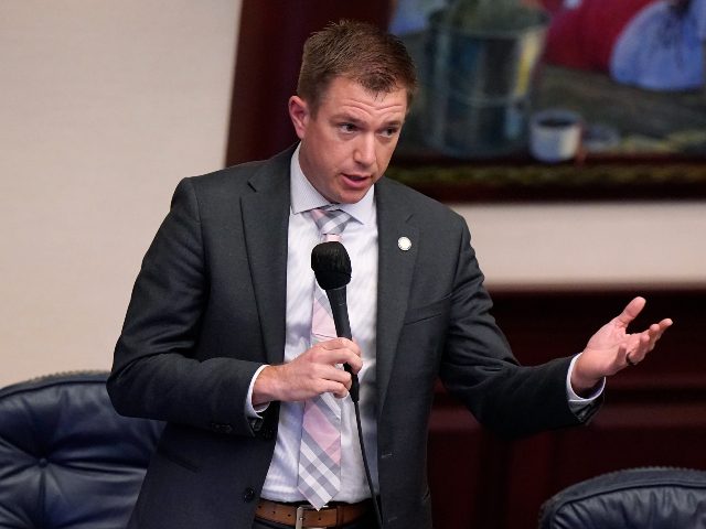 Florida Rep. Andrew Learned asks a question during a legislative session, Wednesday, April