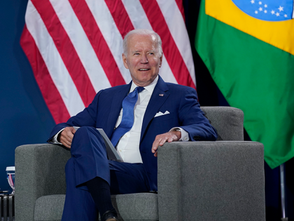 President Joe Biden meets with Brazilian President Jair Bolsonaro during the Summit of the Americas, Thursday, June 9, 2022, in Los Angeles. (AP Photo/Evan Vucci)