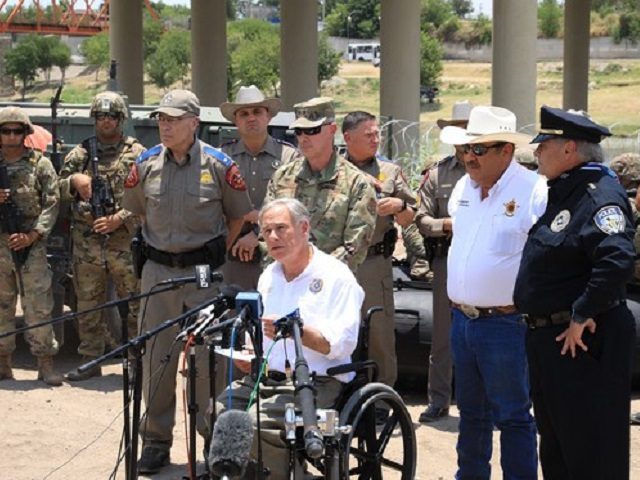 Governor Abbott briefs reporters on new actions ordered under Operation Lone Star. (Office of the Texas Governor)