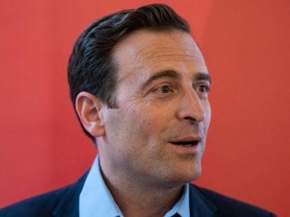 UNITED STATES - MAY 27: Nevada Republican candidate for U.S. Senate Adam Laxalt speaks at an early vote kickoff event at Engel and Volkers real estate office in Henderson, Nev., on the eve of early voting in the Nevada primary on Friday, May 27, 2022. (Bill Clark/CQ-Roll Call, Inc via …