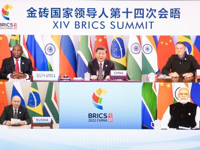 Chinese President Xi Jinping hosts the 14th BRICS Summit via video link in Beijing, capita