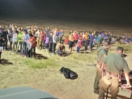 RGV Sector Border Patrol agents apprehended 500 migrants in three large group crossings. (U.S. Border Patrol/Rio Grande Valley Sector)