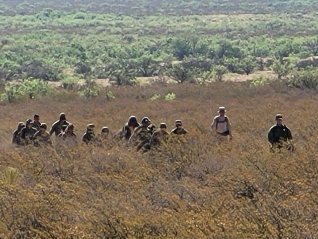 Van Horn Station Border Patrol agents find a group of 30 migrants hiding in the brush. (U.