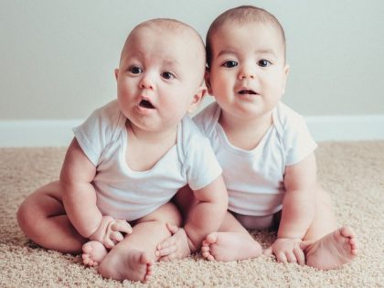 Fraternal twin babies