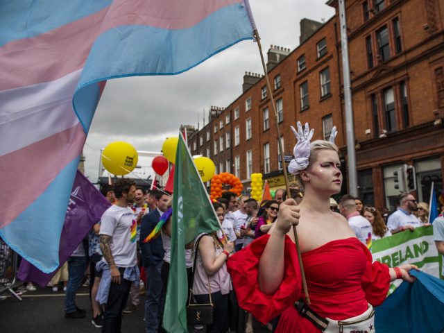 People take a part in Pride Parade in Dublin. Saturday 29 June 2019, Dublin, Ireland. In 1983 in Dublin took a place the first large scale march LGBTQ + rights. This year, the parade went exactly the same route e starts on O'Connell Street, turns on to Eden Quay and …