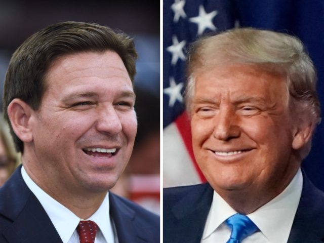 OCALA, FLORIDA, UNITED STATES - 2022/05/06: Florida Governor Ron DeSantis reacts at a pres