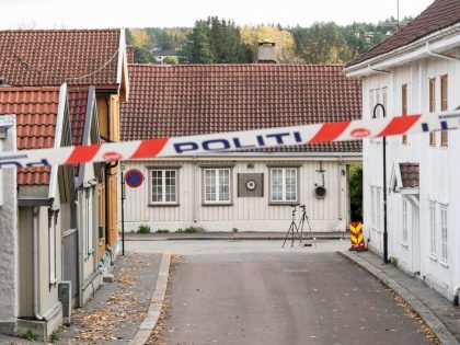 A police cordon is seen as police continue their forensic work at the crime scene in Kongsberg, Norway, on October 15, 2021, two days after a man armed with a bow and arrows killed 5 people before being arrested by police. - The man who killed five people in the …
