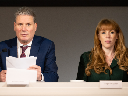 Labour leader, Sir Keir Starmer and Deputy Leader, Angela Rayner hold their first shadow cabinet meeting after yesterday's reshuffle in which Sir Keir Starmer made changes to his top team. Picture date: Tuesday November 30, 2021. (Photo by Stefan Rousseau/PA Images via Getty Images)