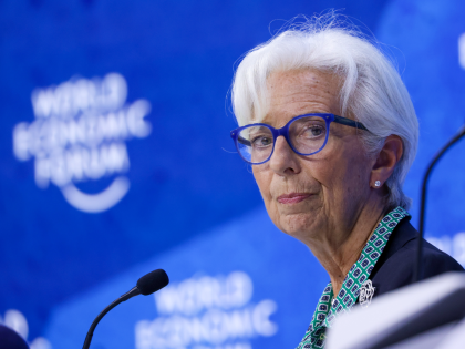 Christine Lagarde, president of the European Central Bank (ECB), during a panel session on