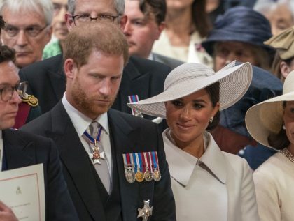 LONDON, ENGLAND - JUNE 03: Princess Eugenie, Jack Brooksbank, Prince Harry, Duke of Sussex