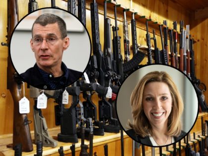 A rifles are on display at That Hunting Store on June 3, 2022 in Ottawa, Canada. - Canadians rushed to buy handguns this week, after Prime Minister Justin Trudeau announced on May 30, 2022, a proposed freeze on sales in the wake of recent mass shootings in the US. "Sales …