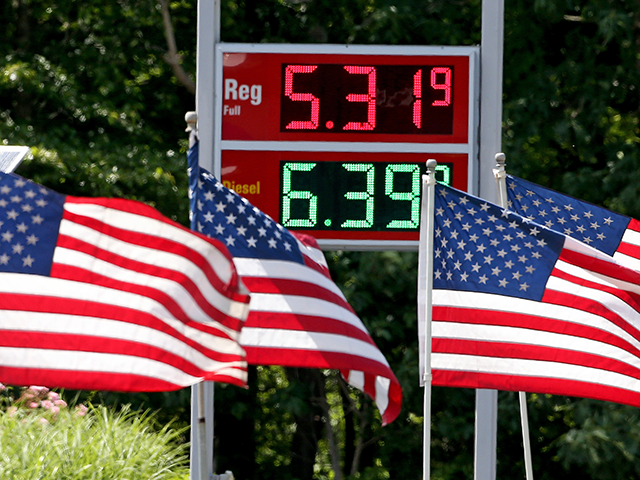 Gasoline prices reach well over $5.00 a gallon at a Sunoco station on June 13, 2022 in Scituate, Massachusetts. (Photo by Matt Stone/MediaNews Group/Boston Herald via Getty Images)