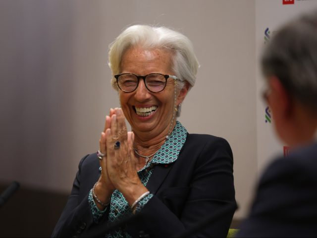 Christine Lagarde, president of the European Central Bank (ECB), participates in a panel discussion after receiving an honorary doctorate at the London School of Economics in London, UK, on Wednesday, June 15, 2022. European Central Bank officials are discussing a broader strategy to protect the integrity of the euro region …