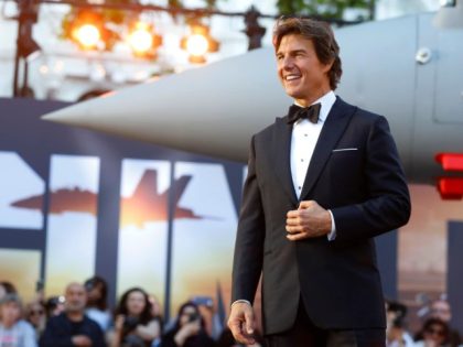Tom Cruise attends the Royal Film Performance and UK Premiere of "Top Gun: Maverick" at Leicester Square on May 19, 2022 in London, England. (Photo by Tristan Fewings/Getty Images for Paramount Pictures)