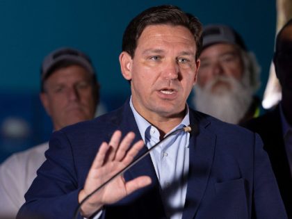 WEST PALM BEACH, FLORIDA - JUNE 08: Florida Gov. Ron DeSantis speaks during a press conference held at the Cox Science Center & Aquarium on June 08, 2022 in West Palm Beach, Florida. The Governor spoke about the recently signed state budget that had more than $1.2 billion for Everglades …